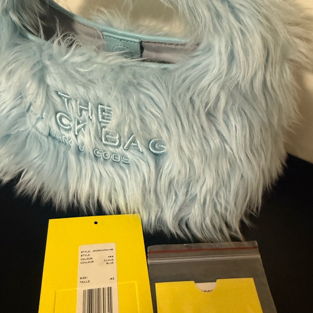 Marc Jacobs Sky Blue Faux Fur Bag - Picture 3 of 3